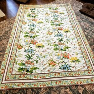 Company Store Floral Cotton Tablecloth 70x108 Garden Print